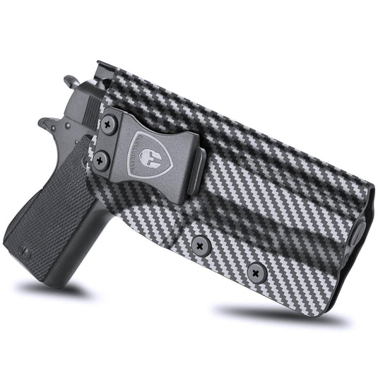 Carbon Fiber Kydex 1911  .45 ACP Pistol No Rail IWB Tactical Holster | Right Hand | WARRIORLAND WARRIORLAND