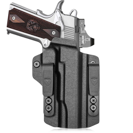 1911 .45ACP No Rail Pistol, IWB & OWB Convertible Holster, Optic Ready, Adj Ride Height, Right Hand | Warriorland WARRIORLAND
