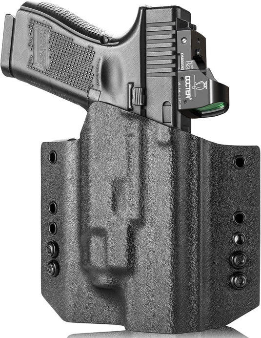 Glock 17/19 TLR8/8A Holster OWB Kydex Holster,Fit: Glock 17 G19 G44 G45 GEN 1-5 G23 G32 Gen 3-4 Right Hand | WARRIORLAND WARRIORLAND