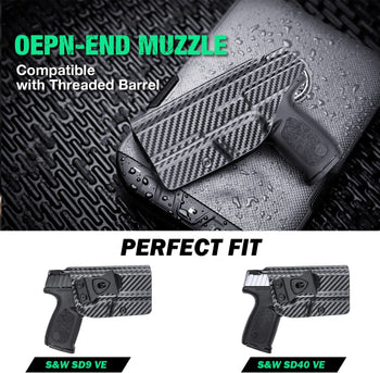 S&W SD9 VE / SD40 VE- IWB Kydex Carbon Fiber  Holster, Right Hand | WARRIORLAND