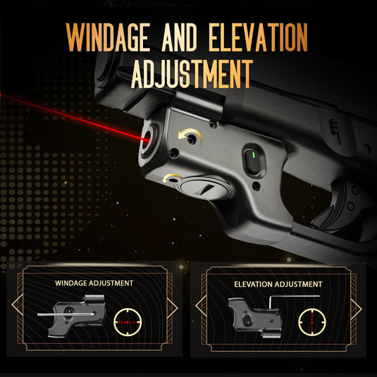 Red Laser Sight Compatible with Glock 17/19 Gen 3-5, G23/31/32 Gen 3-4 & G19X/44/45, Ultra Compact G19 Beam Sight, Gun Sight with Ambidextrous On/Off Switch & Power Indicator, WLS-104|WARRIORLAND WARRIORLAND