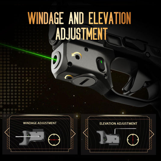 WARRIORLAND Green Laser Sight Fit Springfield Hellcat with Kydex Holster, First Green Beam Sight with Power Indicator, Hellcat Laser with IWB Holster Right Hand, WLS-118G w/Hellcat Holster WARRIORLAND