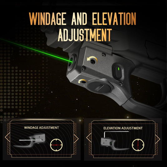WARRIORLAND Green Laser Sight Fit M&P 9mm / 380 Shield EZ with Kydex Holster, First Green Beam Sight with Power Indicator, M&P 9mm Shield EZ Laser with IWB Holster, WLS-159G w/MP Shield 9 EZ Holster WARRIORLAND