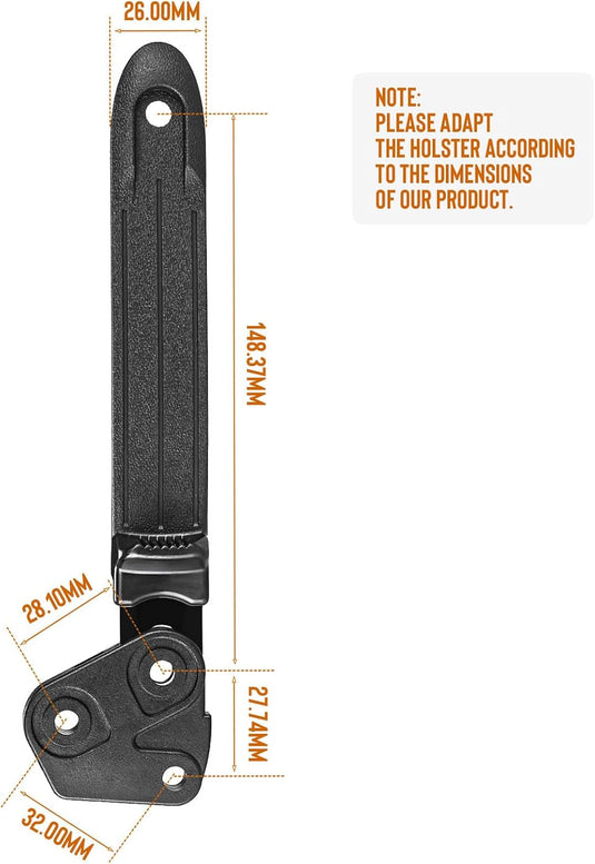 WARRIORLAND Level II Holster Retention Thumb Release Hood Kit - Impact-Resistant Polymer, Right/Left Hand Options, Compatible with Level II Holsters WARRIORLAND