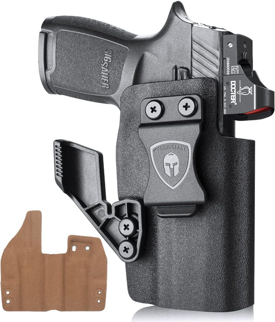 Sig Sauer P320 Full Size / P320 M17 IWB Hybrid Holster, Kydex with Leather Lined, Optic Cut, Right Hand | WARRIORLAND