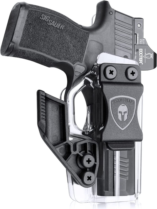 Sig Sauer P365XL Clear / Black IWB Holsters with Claw Red Dot Optics Cut  , Right Hand | WARRIORLAND WARRIORLAND