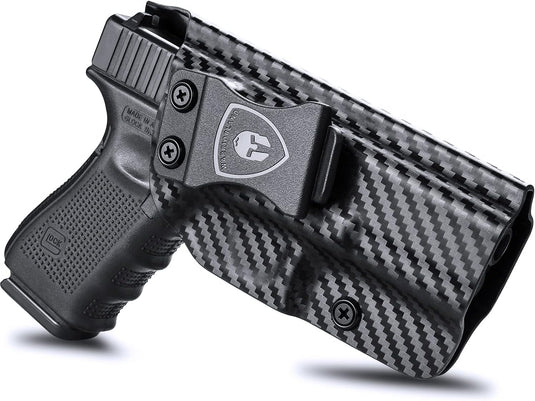 WARRIORLAND Compatible with Glock 17/22/31 Holster, IWB Kydex Holster Fit G17 Gen 1-5/G22 Gen 3-4/G31 Gen 3-5 - Not Fit G22 Gen 5, Inside Waistband Concealed Carry, Adj. Cant & 'Posi-Click' Retention WARRIORLAND