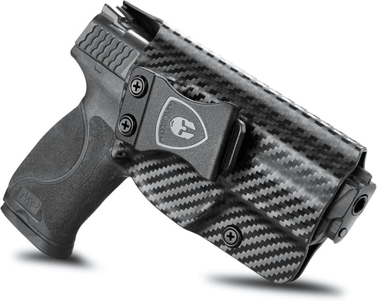 M&P 9mm/.40 Holster, IWB Kydex Holster Fit: S&W M&P 9/.40 Compact/Full Size, M&P 9/.40 M2.0 Full Size Pistol, Not Fit Shield, Inside Waistband Concealed Carry Holster, Adj. Cant & Posi-Click Retention WARRIORLAND