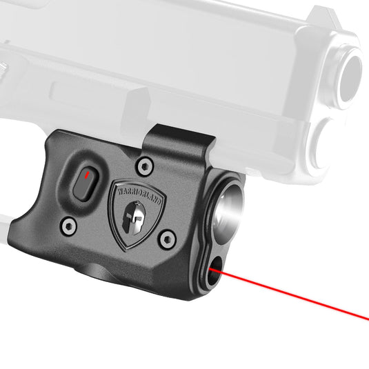 WARRIORLAND Pistol Light Laser Combo Fits Glock 17/19 Gen 3-5, Glock 22/23/31/32 Gen 3-4 & Glock 19X/44/45, Compact 150-Lumen Tactical Weapon Light with Red Laser & White LED Flashlight, SLL-104 WARRIORLAND