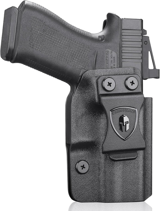 WARRIORLAND Optics Cut Kydex Appendix IWB Holster for Glock 43X MOS/43X/G43, Adjustable Cant & Retention, Right Hand Concealed Carry