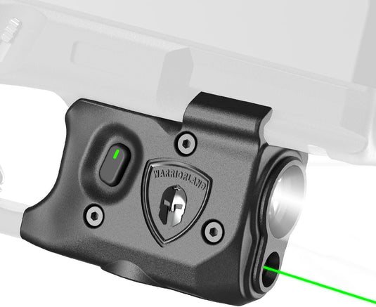 WARRIORLAND Pistol Light Laser Combo Fits Glock 17/19 Gen 3-5, Glock 22/23/31/32 Gen 3-4 & Glock 19X/44/45, Compact 150-Lumen Tactical Weapon Light with Green Laser & White LED Flashlight, SLL-104G WARRIORLAND