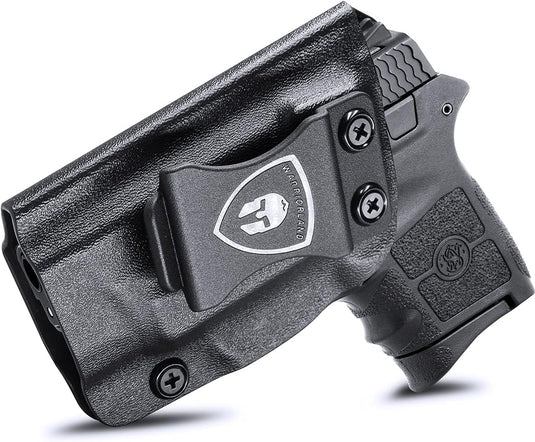 Bodyguard 380 Holster, IWB Kydex Holster Fits: Smith & Wesson M&P Bodyguard 380 / Bodyguard 380 with Integrated Crimson Trace Red Laser Pistol, Inside Waistband Concealed Carry, Adj. Cant & Retention WARRIORLAND