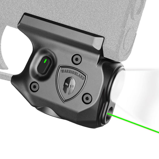 WARRIORLAND Pistol Light Laser Combo Fits Sig Sauer P365/ P365X/ P365XL, Compact 150-Lumen Trigger Mounted Tactical Weapon Light with Green Laser & White LED Flashlight, with Power Indicator, SLL-103G WARRIORLAND