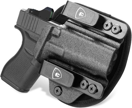 WARRIORLAND Hybrid Kydex & Nylon Holster, Optional for Glock 43/43X/ 43X MOS, Optics Cut & Open Muzzle, Concealed Carry Right Hand WARRIORLAND