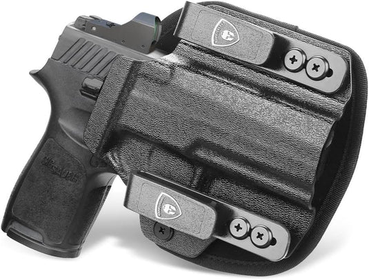WARRIORLAND Hybrid Kydex & Nylon Holster, Optional for Sig Sauer P320 Compact / P320-M18 / P320 X Carry, Optics Cut & Open Muzzle, Concealed Carry WARRIORLAND