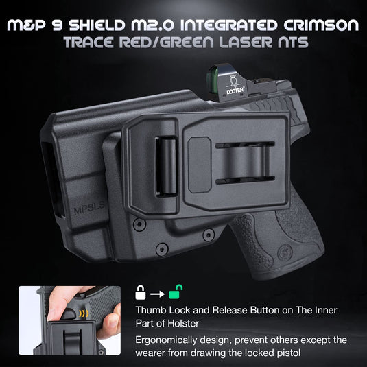 OWB Polymer Holster Thumb Release & Optic Cut, Optional: Glock/Taurus/1911/M&P, Right Hand | WARRIORLAND