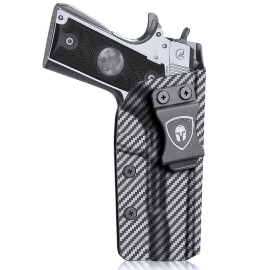 Carbon Fiber Kydex 1911  .45 ACP Pistol No Rail IWB Tactical Holster | Right Hand | WARRIORLAND WARRIORLAND