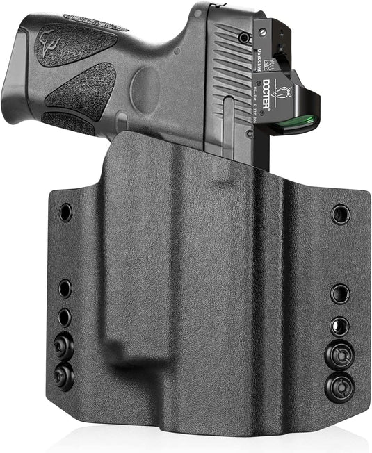 Taurus G2C G3C w/ Olight Baldr Mini Holster, OWB Kydex Holster Optic Cut Also Fit Millennium G2 PT111 / PT140 w/BALDR Mini, Adj. Ride Height | Right Hand WARRIORLAND
