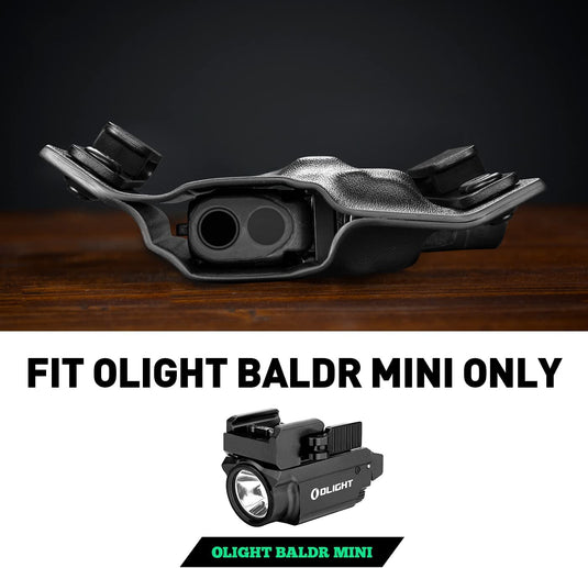 Taurus G2C G3C w/ Olight Baldr Mini Holster, OWB Kydex Holster Optic Cut Also Fit Millennium G2 PT111 / PT140 w/BALDR Mini, Adj. Ride Height | Right Hand WARRIORLAND