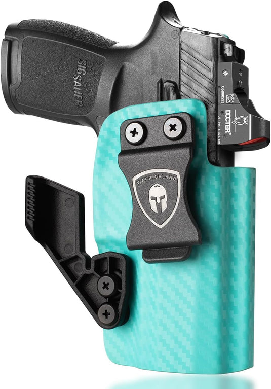 IWB Carbon Fiber Kydex Holster, Perfect Fit P320 Compact M18 & P320 Full Size M17, Right Hand | WARRIORLAND WARRIORLAND