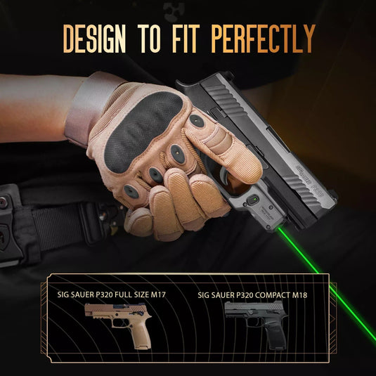 Green Laser Sight Fit Sig P320 Compact M18&P320 Full Size M17,With P320 Holster WARRIORLAND