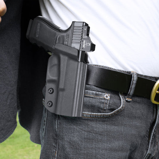 OWB Kydex Holster with Red Dot Sight Cut for Glock 17/19/19X/26/32/44/45 Gen(1-5), Right Hand | WARRIORLAND WARRIORLAND