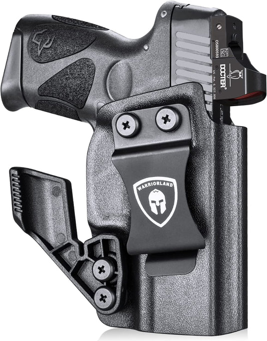 Taurus G2C / G3C / Millennium PT111 G2 / PT140 IWB Kydex Holsters with 1.75 Inch Steel Clip Claw Attachment, Red Dot Cut, Right Hand | WARRIORLAND WARRIORLAND