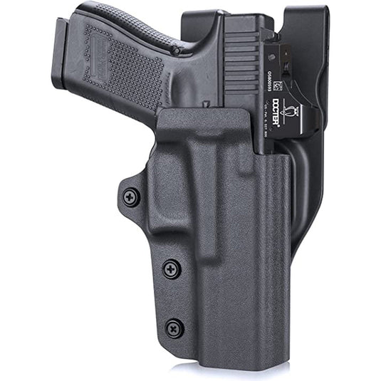 OWB Kydex  Holster Level II Thumb Release Optics Cut for Glock 17/19/19X/44/45 Gen(1 2 3 4 5) & G23/32 Gen(3-4) , Right Hand WARRIORLAND