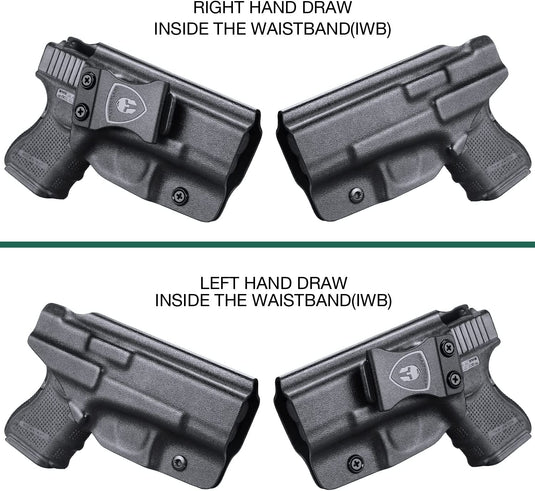 IWB Kydex Holster for Glock 26 Gen(3-5) & Glock 27/33 Gen(3-4), Right/Left Hand | WARRIORLAND WARRIORLAND