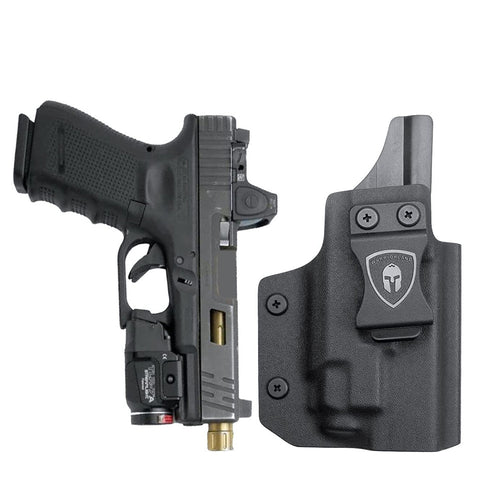 IWB Light Bearing Holster for Glock 17/19 with TLR 8 Laser Light, Right Hand | WARRIORLAND