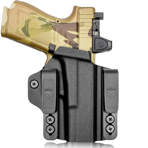 Glock 19 IWB & OWB Convertible Holster, Fit Glock 19/19X/26/44/45 Gen 3-5 & Glock 23/32 Gen 3-4| Warriorland