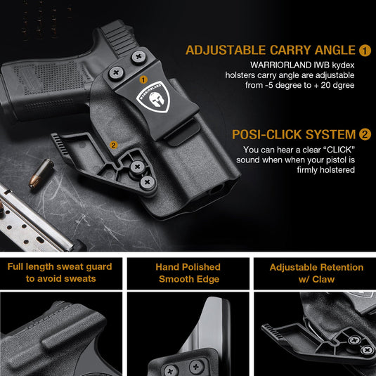 thumbnail image 2 of IWB Kydex Holster Custom Fit: Glock 26/27/28/33 Pistol With TLR6 Laser Light Right And Left Incompatible Aiming Device 2 of 14