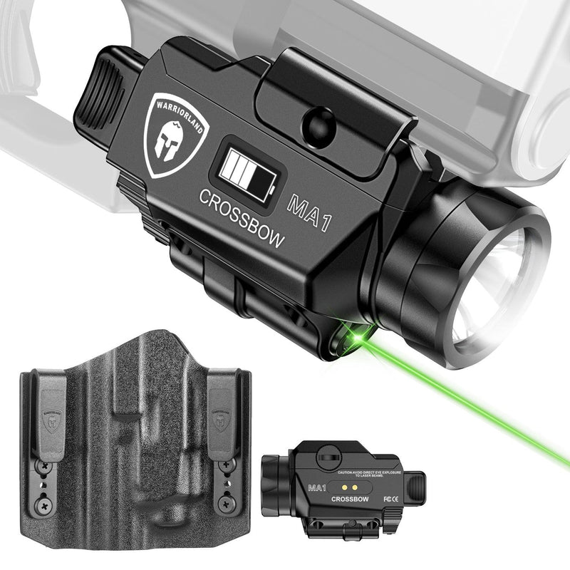 Load image into Gallery viewer, Universal Light Laser Combo with M&amp;P 9mm 4.0/4.25 OWB Holster, Green Beam&amp;LED Tactical Light, Magnetic USB Rechargeable Screen Displays Battery Status, Crossbow MA1 w/M&amp;P 9mm OWB Holster|WARRIORLAND
