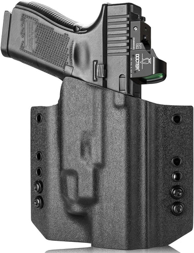 Glock 17/19 TLR7/TLR7A Holster OWB Kydex Holste,Fit: Glock 17 G19 G44 G45 GEN 1-5 G23 G32 Gen 3-4 w/TLR-7 TLR-7A, Right Hand | WARRIORLAND