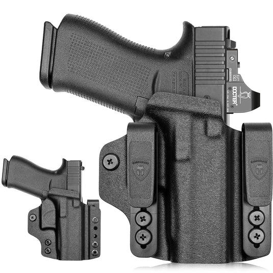 Glock 43/43X/MOS, IWB / OWB Convertible Holster Holsters, Optic Ready, Adj. Ride Height, Right Hand | Warriorland
