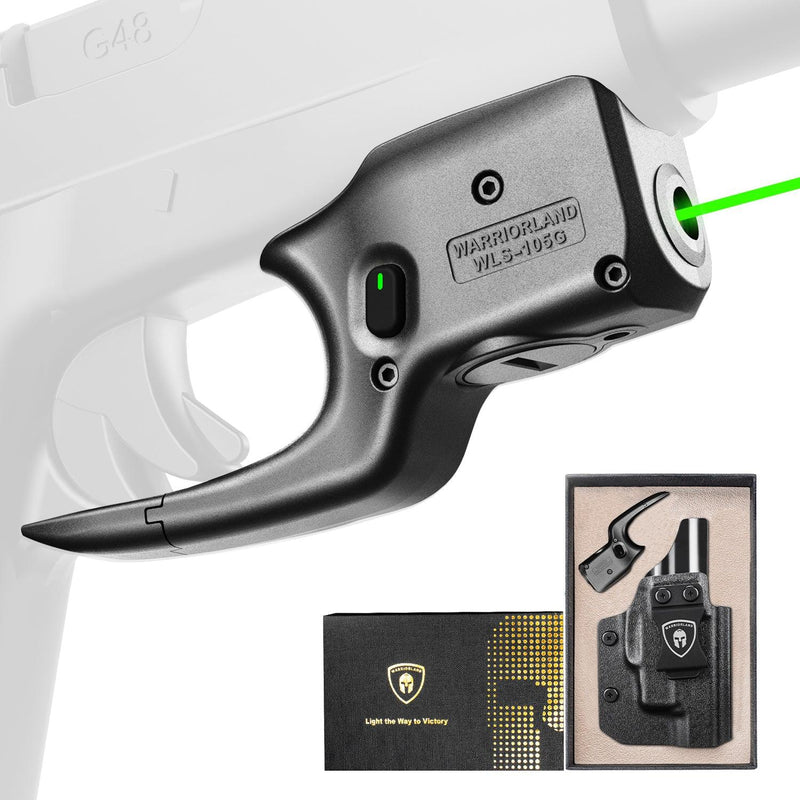 Load image into Gallery viewer, Green Laser Sight Designed to Fit Glock 48 with Holster Combo, Green Beam Sight with Power Indicator, Custom-Made IWB Kydex Holster Right Hand, WLS-105G w/ G48 Holster|WARRIORLAND
