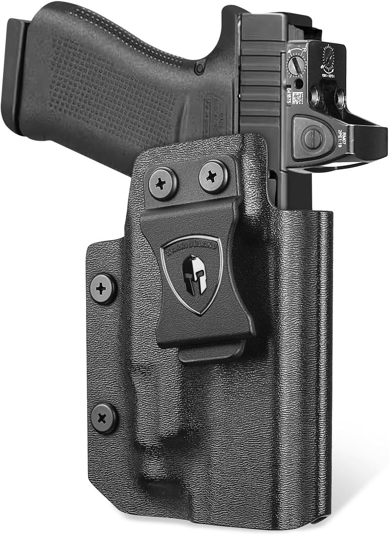 Load image into Gallery viewer, WARRIORLAND IWB Kydex Holster for Glock 43X MOS / 48 MOS with TLR-7X Sub or TLR-7 HL-X Sub – Optic Cut | Full Sweat Guard | Posi-Click Retention | Adj. Cant &amp; Retention, Right Hand
