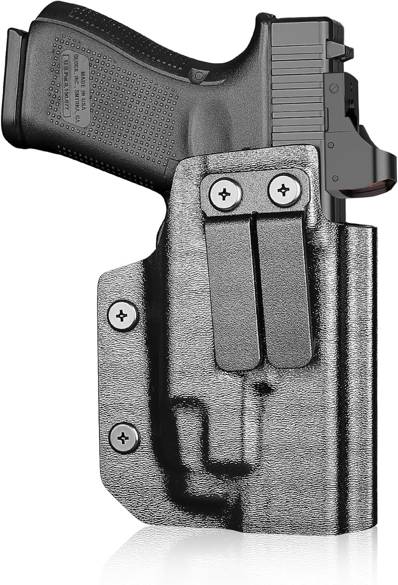 Load image into Gallery viewer, IWB Kydex Holster for Glock 19 with TLR7/ TLR7A, Fit Glock 17/19 Gen 3-5, 23/32 Gen 3-4 &amp; 19X/ 44/45, Inside Waistband Conceal Carry, Optic Cut, Adj. Cant &amp; Retention, Right Hand
