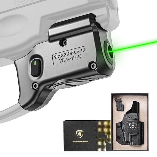 Green Laser Sight and Kydex Holster Combo Tailored Fit Taurus G2C/G3C/PT111 Millennium G2/PT140, Ultra Compact G2C Beam Sight, Gun Sight with Ambidextrous On/Off Switch & Power Indicator|WARRIORLAND