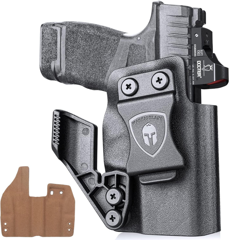 Load image into Gallery viewer, Springfield Armory Hellcat / Hellcat RDP / Hellcat OSP, IWB Hybrid Holster, Kydex with Leather Lined, Optic Cut, Right Hand | WARRIORLAND
