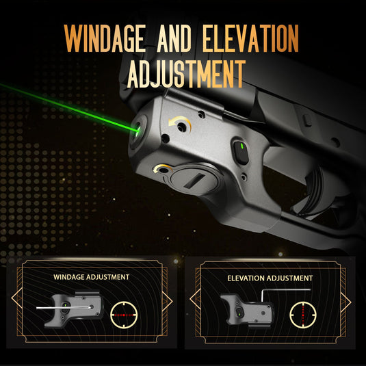 Green Laser Sight Designed to Fit Glock 48 MOS with Holster Combo, Green Beam Sight with Power Indicator, Custom-Made IWB Kydex Holster Right Hand, WLS-100G w/ G48 MOS Holster|WARRIORLAND