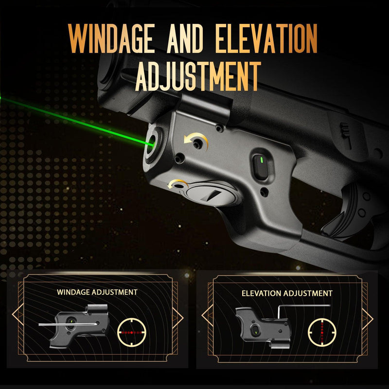 Load image into Gallery viewer, Green Laser Sight Tailored Fit Glock 17/19/19X/23/31/32/44/45, Ultra Compact G19 Beam Sight, Gun Sight with Ambidextrous On/Off Switch &amp; Power Indicator|WARRIORLAND
