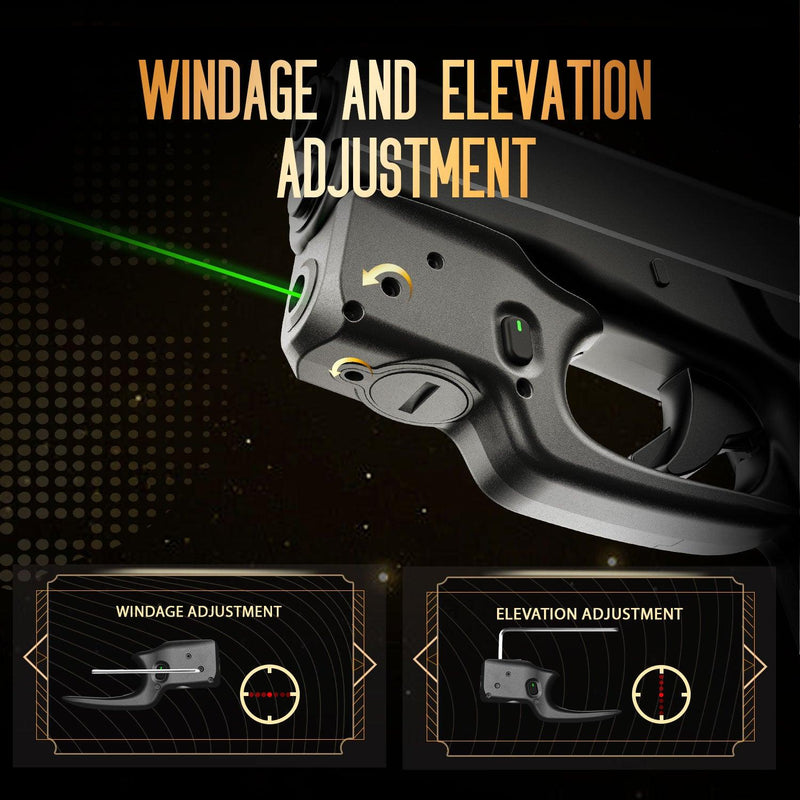 Load image into Gallery viewer, Green Laser Sight Designed to Fit Glock G42 with Holster Combo, Green Beam Sight with Power Indicator, Custom-Made IWB Kydex Holster Right Hand, Windage and Elevation Adjustment, WLS-105G
