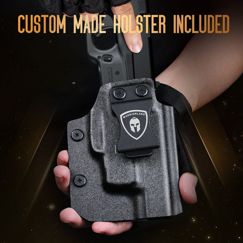 Load image into Gallery viewer, Red Laser Sight Designed to Fit Glock 48 with Holster Combo, Red Beam Sight with Power Indicator, Custom-Made IWB Kydex Holster Right Hand, WLS-105 w/ G48 Holster
