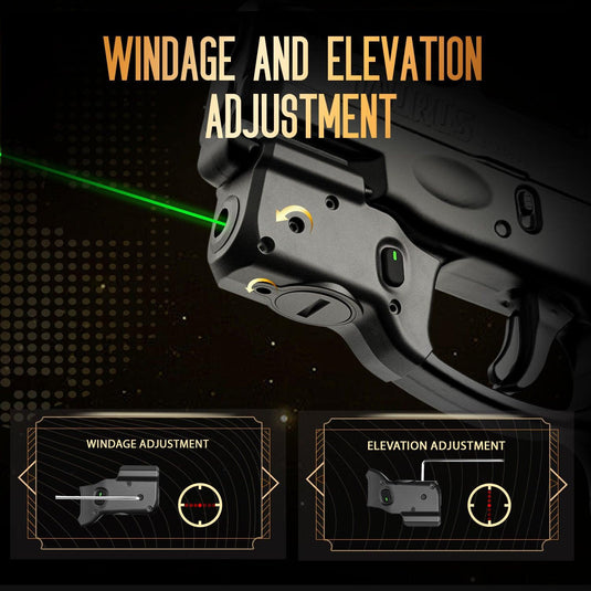 WARRIORLAND Green Laser Sight Tailored Fit Taurus G2C / Taurus G3C / Millennium G2 PT111 & PT140, Ultra Compact G2C Beam Sight, Gun Sight with Ambidextrous On/Off Switch & Power Indicator, WLS-101G