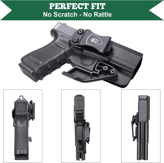 IWB Holster w/ Claw & Optics Cut - Glock17 19 19X 44 45 Gen(1-5) & Glock 23 32 Gen(1-4), Right/Left Hand | WARRIORLAND