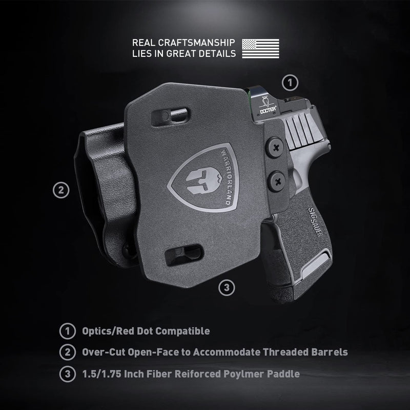Load image into Gallery viewer, P365 OWB Kydex Holster Fit: Sig P365 / P365 SAS / P365X / P365 XL Pistol, Right Hand | WARRIORLAND
