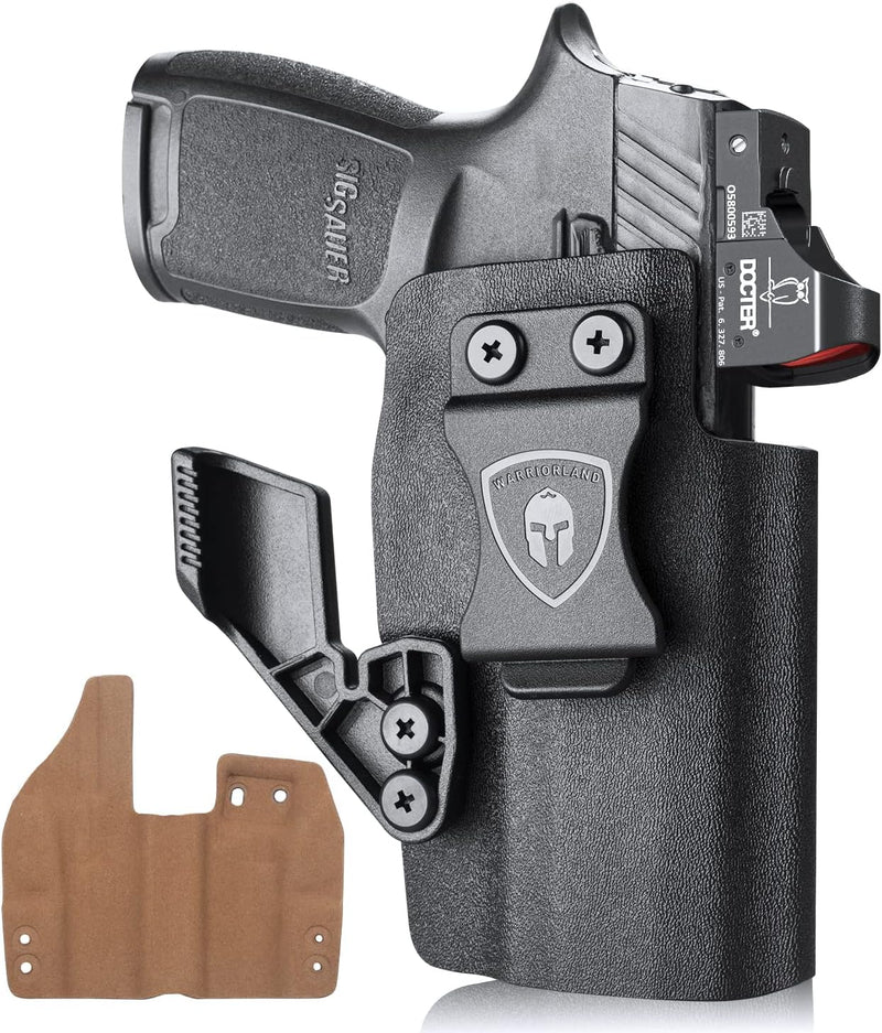 Load image into Gallery viewer, Sig Sauer P320 Full Size / P320 M17 IWB Hybrid Holster, Kydex with Leather Lined, Optic Cut, Right Hand | WARRIORLAND
