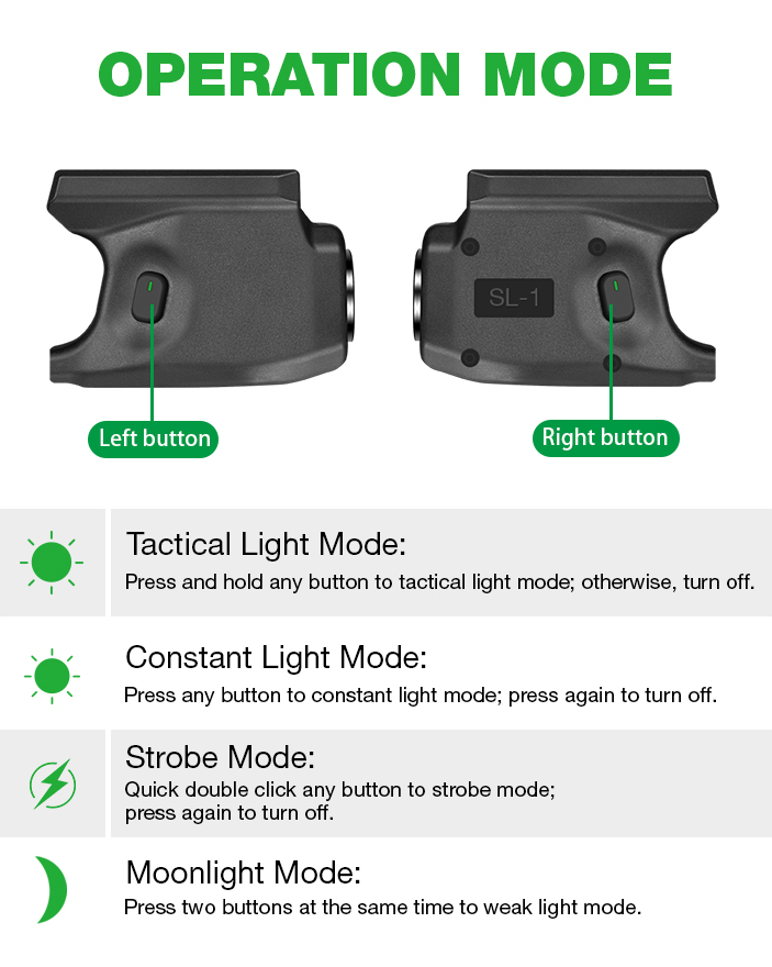 Load image into Gallery viewer, Tactical Pistol Mount Flashlight for Sig Sauer P365 / P365 X XL with Kydex IWB Holster 150 lumens | WARRIORLAND WARRIORLAND

