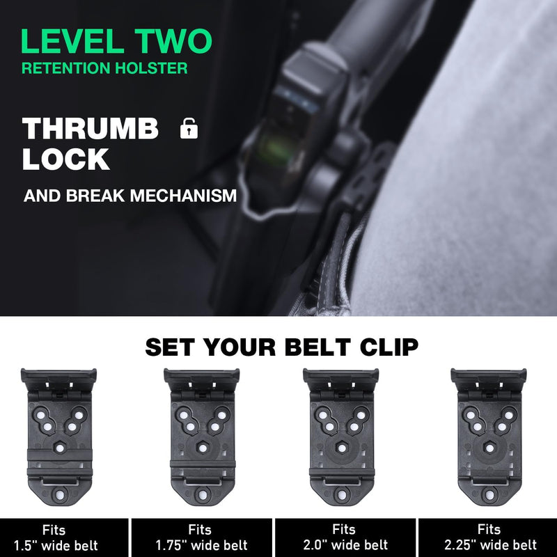 Load image into Gallery viewer, WARRIORLAND OWB KYDEX Holster Thumb Release &amp; Optics Cut Fit: Sig P320 Compact M18 / P320 Full Size M17 / P320-XFIVE Legion, Outside Waistband 360 Degree Adj. Fits 1.5&quot;-2.25&quot; Belt, Right Hand
